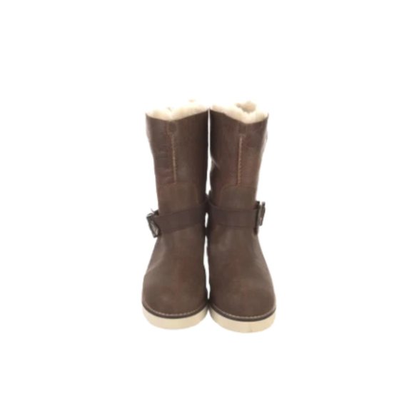 Australia Luxe Collective Nubuck Distressed Accents Moto Boots - Picture 3 of 5